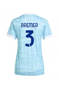 Juventus Gleison Bremer #3 Fotballdrakt Borte Klær Dame 2025-26 Korte ermer